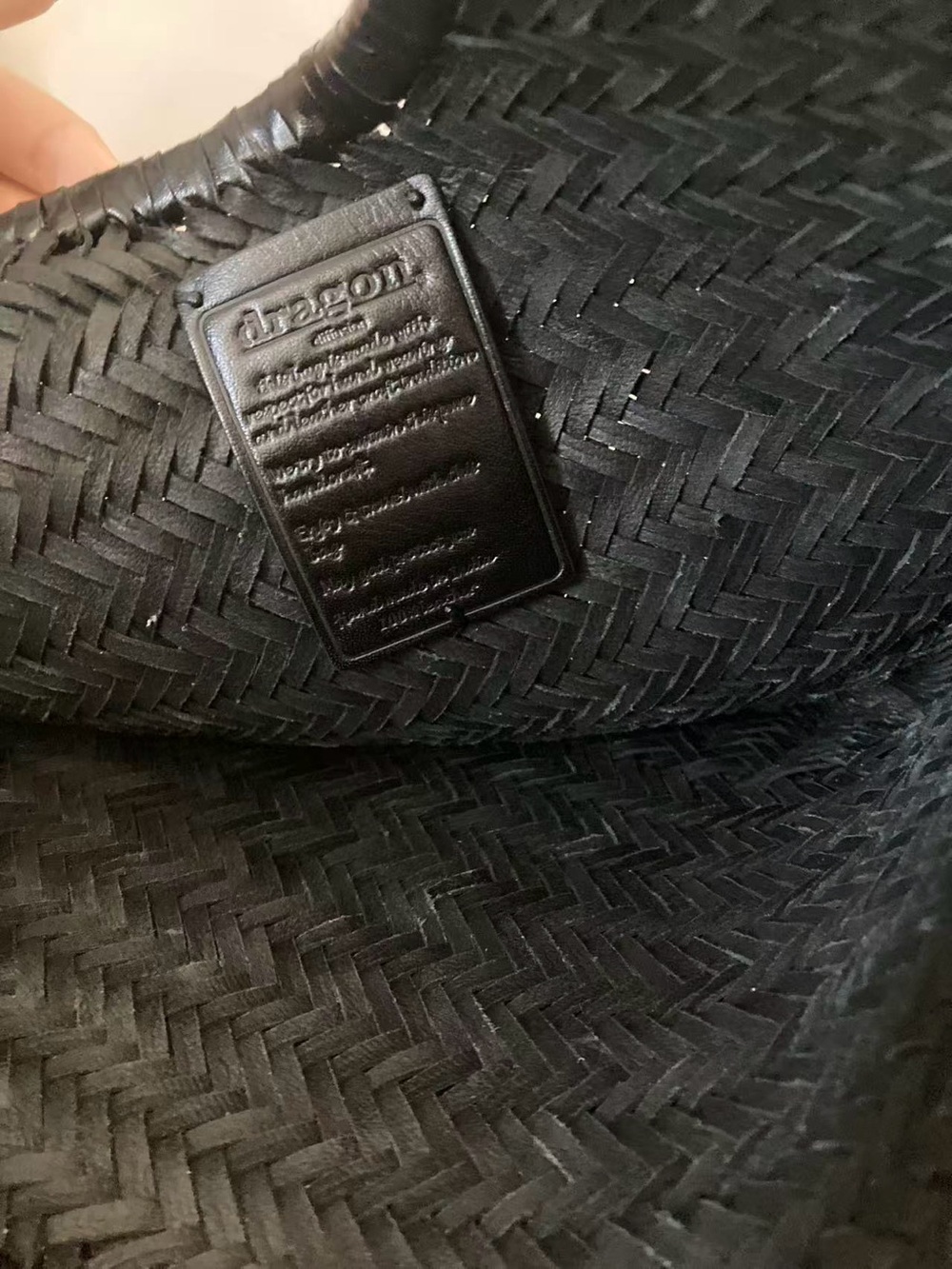 DRAGON DIFFUSION black woven tote bag - Picture 8 of 12